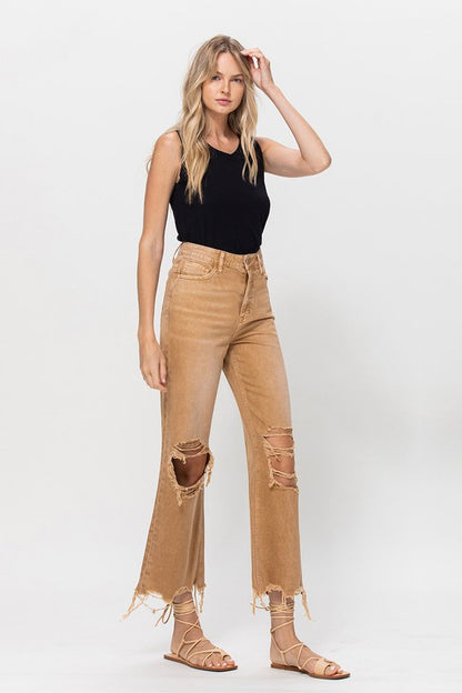 VERVET 90's Vintage Crop Flare Jeans