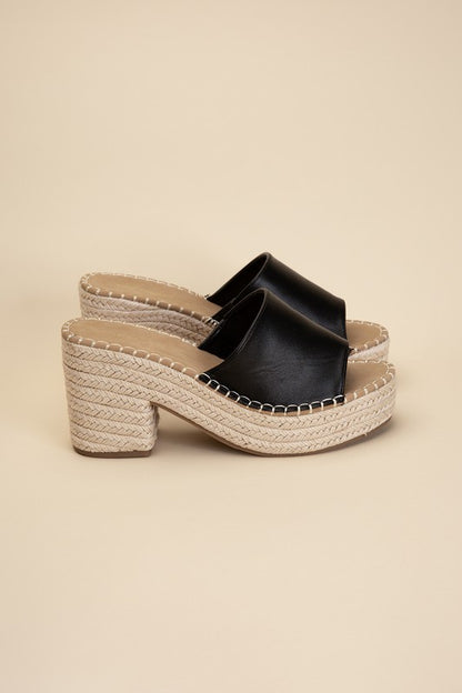 Espadrille Mule Heels