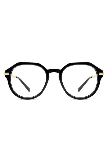 Round Geometric Blue Light Glasses