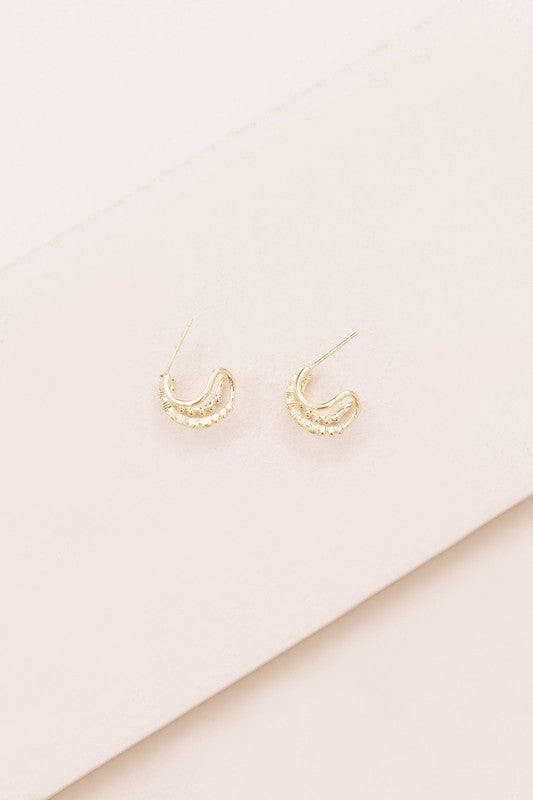 Heiress Huggie Hoop Earrings