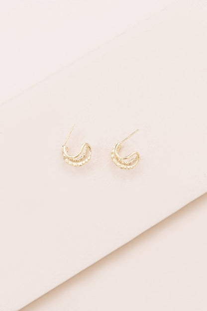 Heiress Huggie Hoop Earrings