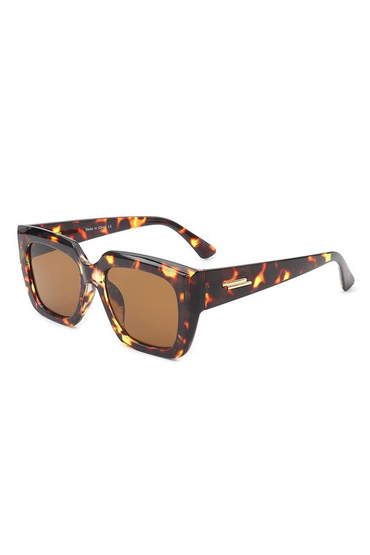 Square Retro Flat Top Cat Eye Sunglasses