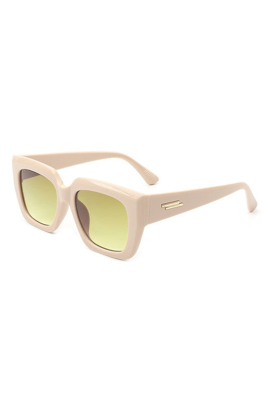 Square Retro Flat Top Cat Eye Sunglasses