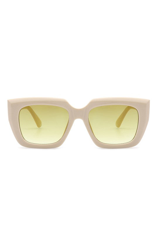 Square Retro Flat Top Cat Eye Sunglasses