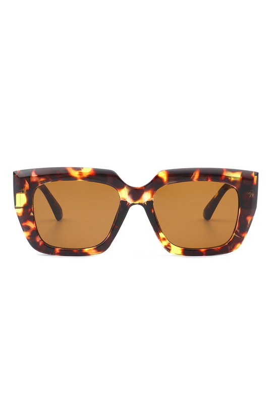 Square Retro Flat Top Cat Eye Sunglasses