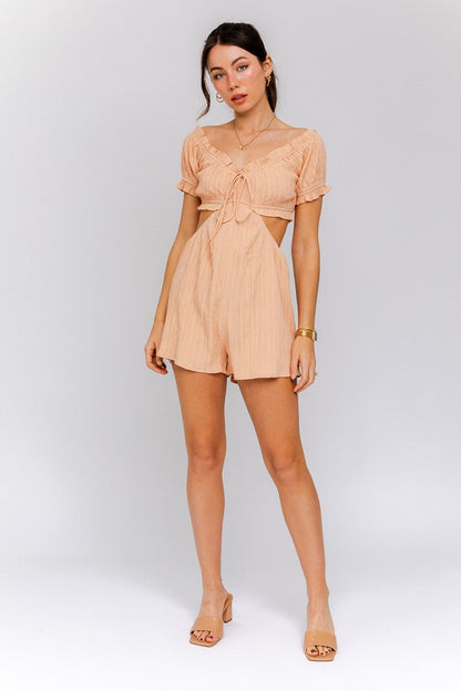 Kaiya Off-Shoulder Cut Out Romper