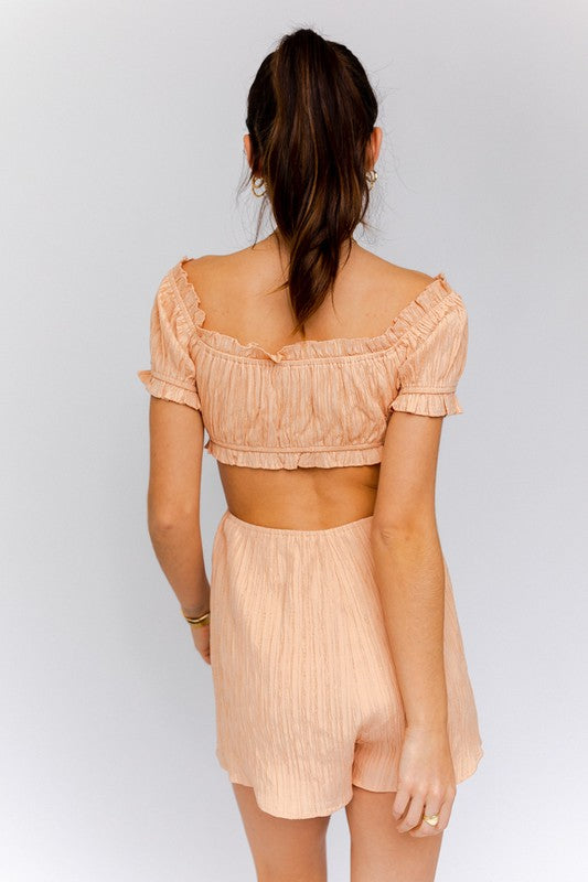 Kaiya Off-Shoulder Cut Out Romper