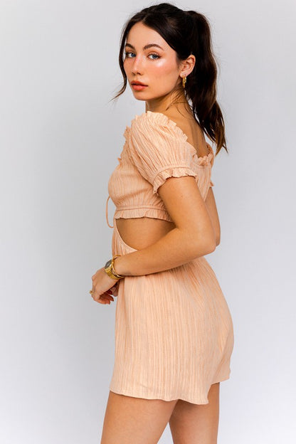 Kaiya Off-Shoulder Cut Out Romper