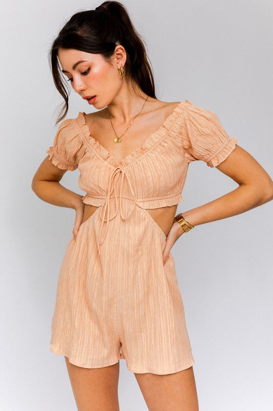 Kaiya Off-Shoulder Cut Out Romper