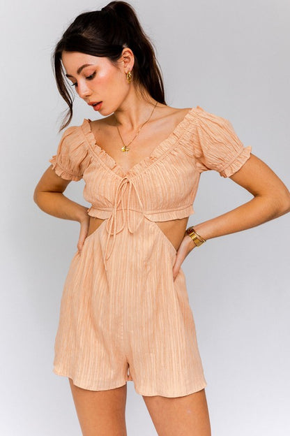 Kaiya Off-Shoulder Cut Out Romper