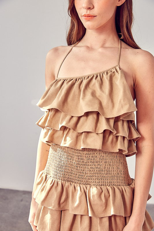 Emily Ruffle Smocked Waist Romper