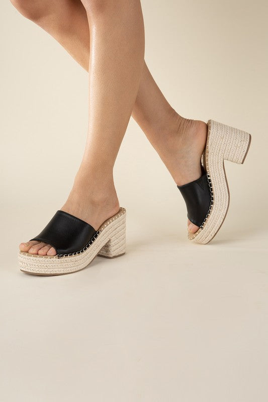 Espadrille Mule Heels