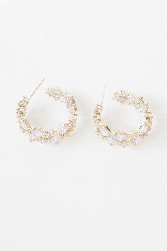 Diamond Hoop Earrings