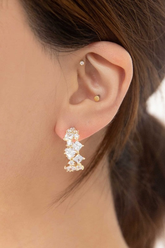 Diamond Hoop Earrings