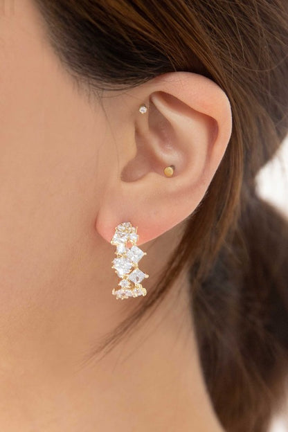 Diamond Hoop Earrings