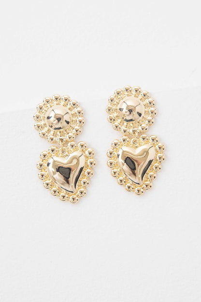 Heart Drop Earrings