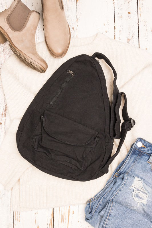 Oversized Canvas Sling Bag