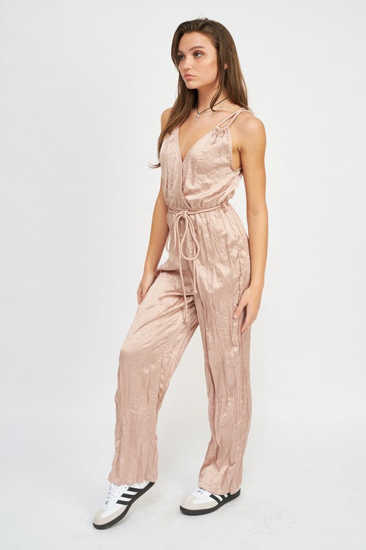 Solana Pleated Wide Leg Jumpsuit