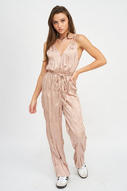 Solana Pleated Wide Leg Jumpsuit