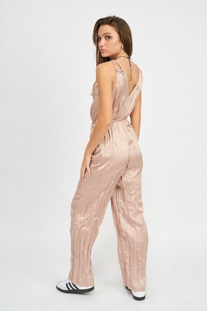 Solana Pleated Wide Leg Jumpsuit