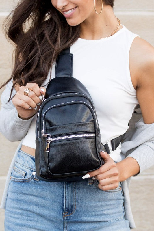 Vegan Leather Sling Bag