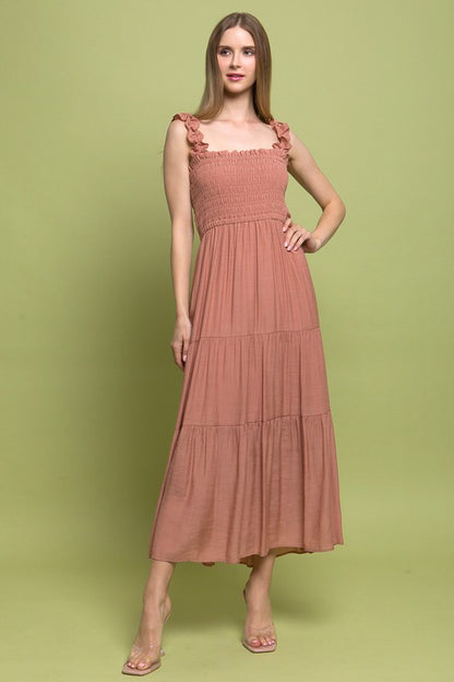 Rachel Smocked Bodice Maxi Dress