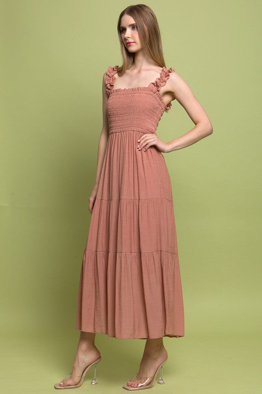 Rachel Smocked Bodice Maxi Dress