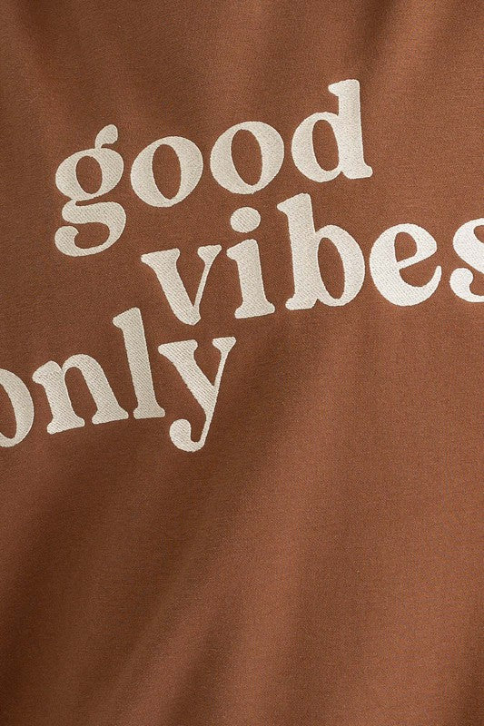 Good Vibes Oversized Embroidered Sweatshirt