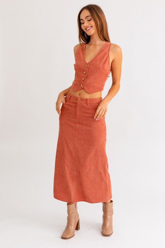 Corduroy Maxi Skirt