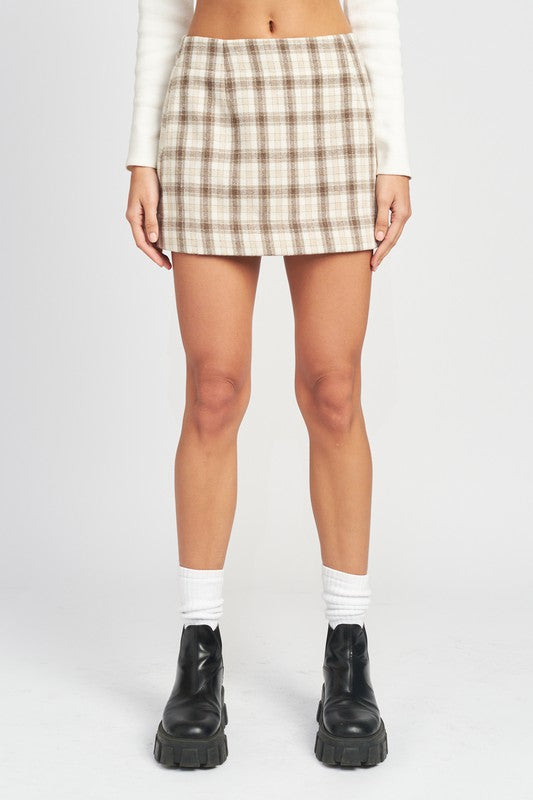 Plaid Mini Skirt