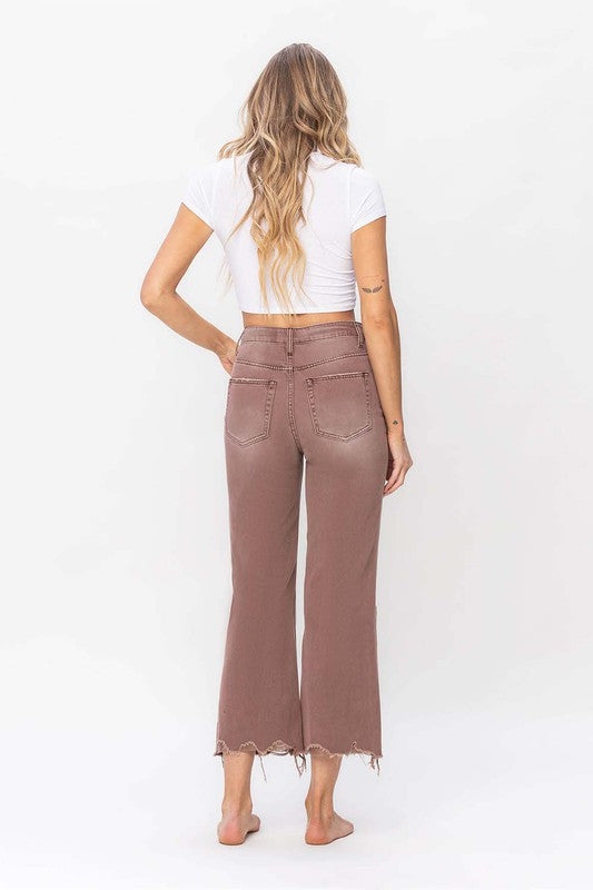 VERVET 90's Vintage Crop Flare Jeans