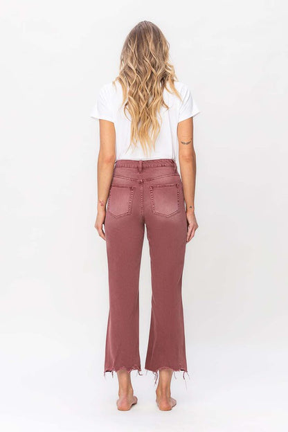 VERVET 90's Vintage High Rise Crop Flare Jeans