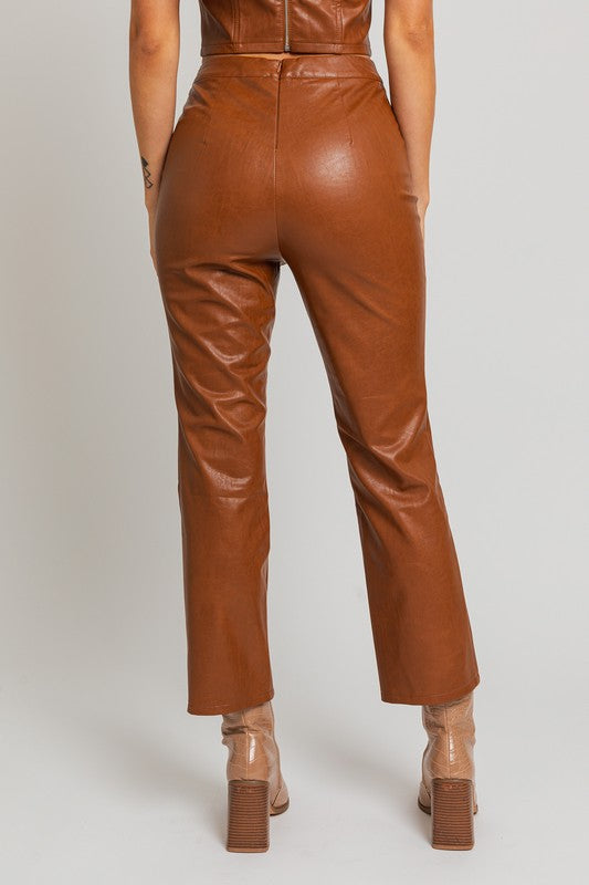 Let's Go Girls Straight Leather Pants