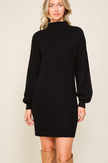 Cozette Long Sleeve Sweater Mini Dress