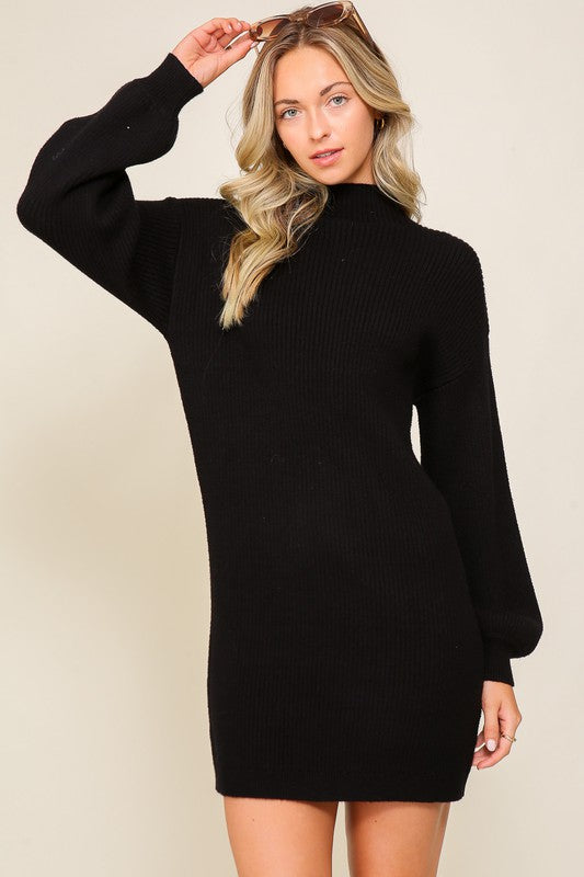 Cozette Long Sleeve Sweater Mini Dress