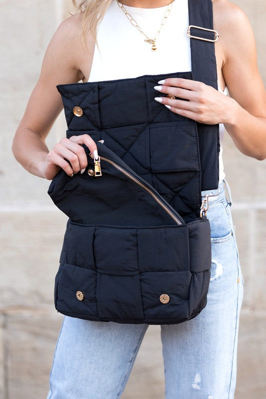 Crossbody Puffer Bag and Clutch