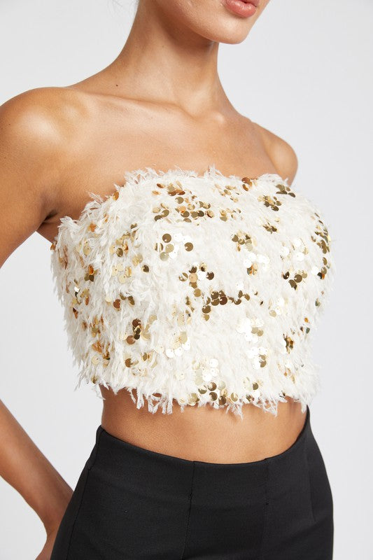 Feather Tube Top