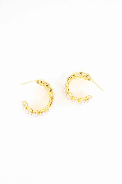 Pearl Hoop Earrings