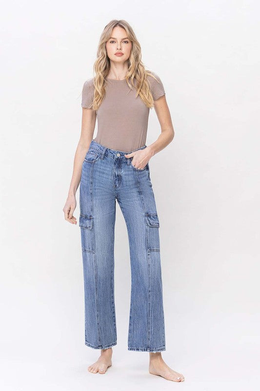 VERVET High Rise Dad Cargo Jeans