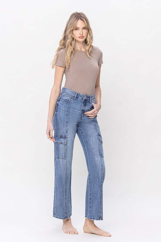 VERVET High Rise Dad Cargo Jeans