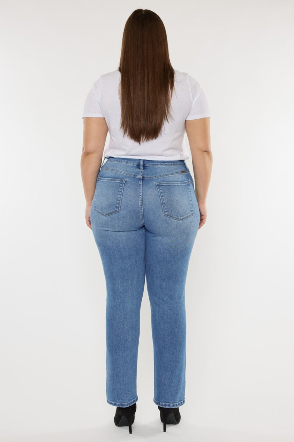 Kancan High Waist Stretch Straight Leg Jeans