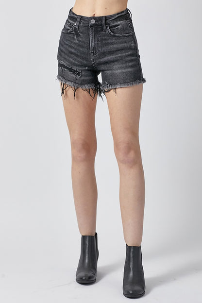 RISEN Raw Hem Denim Shorts