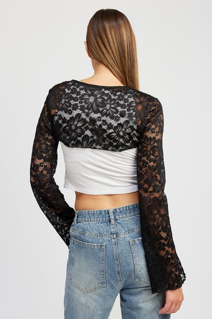 Sami Long Sleeve Lace Bolero