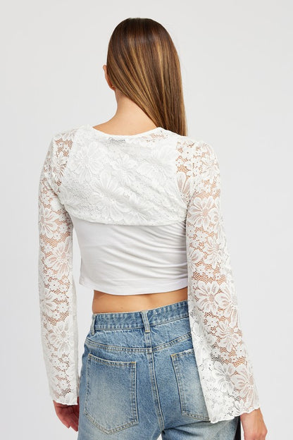 Sami Long Sleeve Lace Bolero