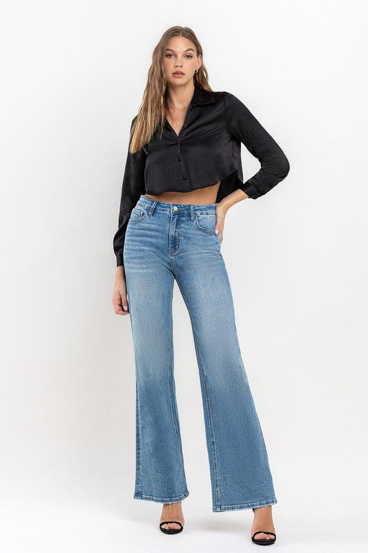 VERVET High Rise Wide Leg Jeans