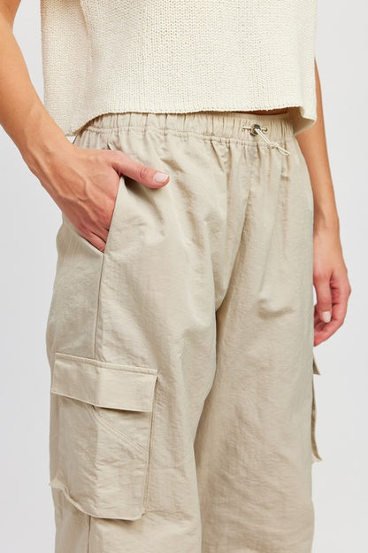 Quincy Elastic Waist Band Straight Leg Pants