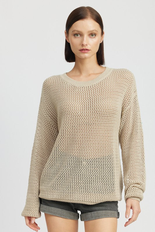 See Me Crochet Long Sleeve Top