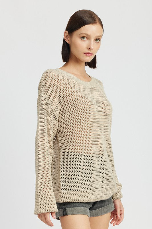 See Me Crochet Long Sleeve Top