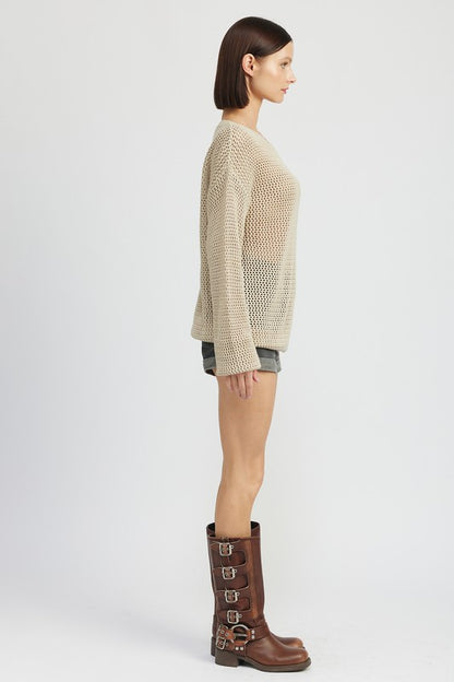 See Me Crochet Long Sleeve Top