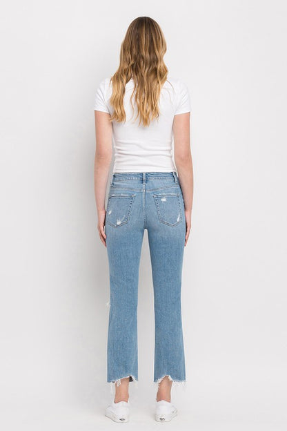 Flying Monkey High Rise Cropped Straight Jeans